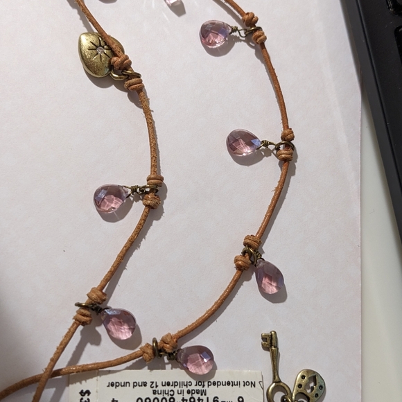 Fossil necklace with semi precious stones. NWT - Picture 4 of 4